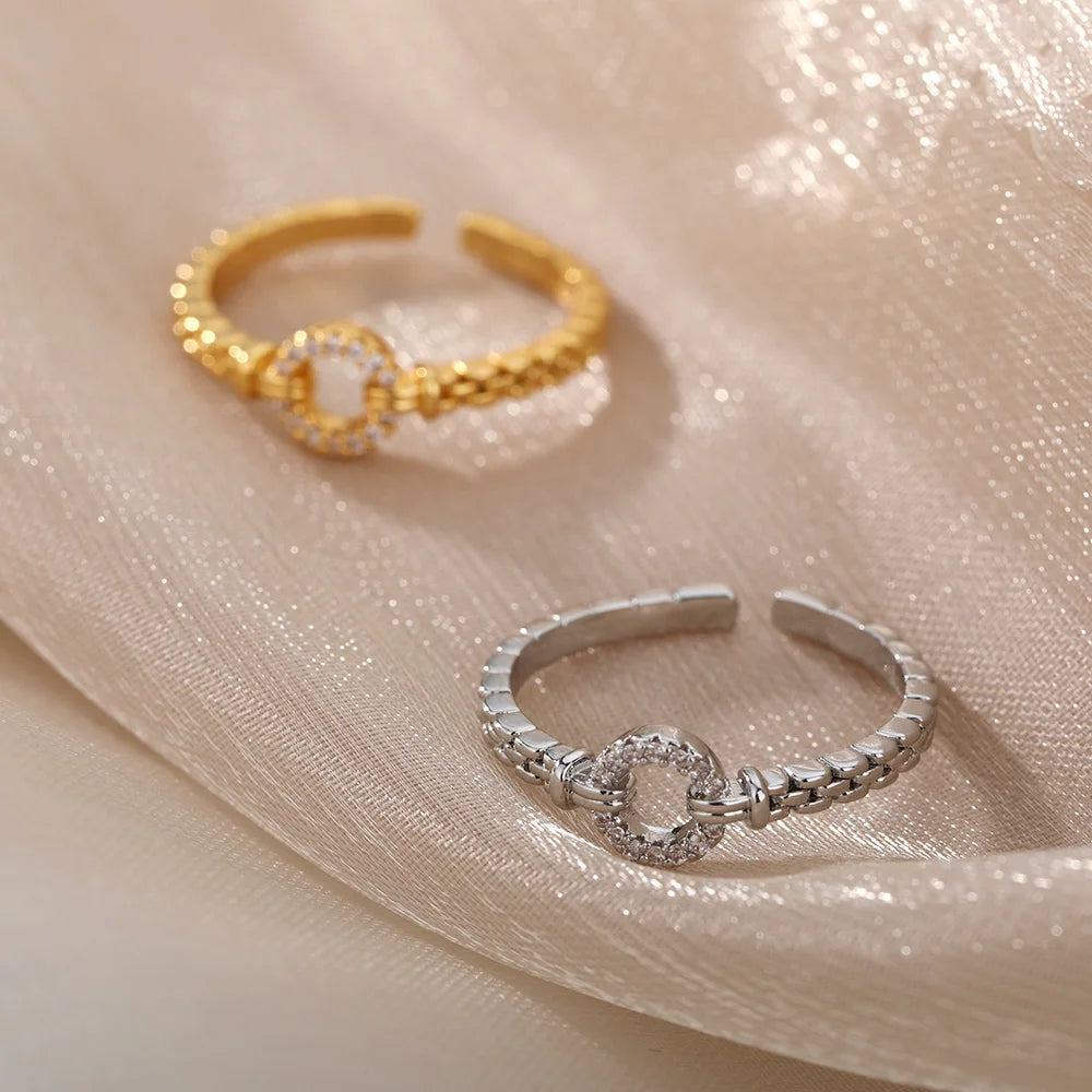 Zircon Round Rings