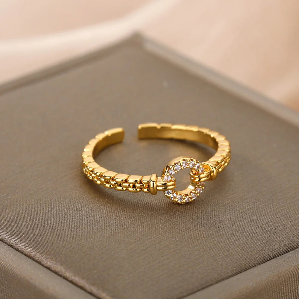 Zircon Round Rings
