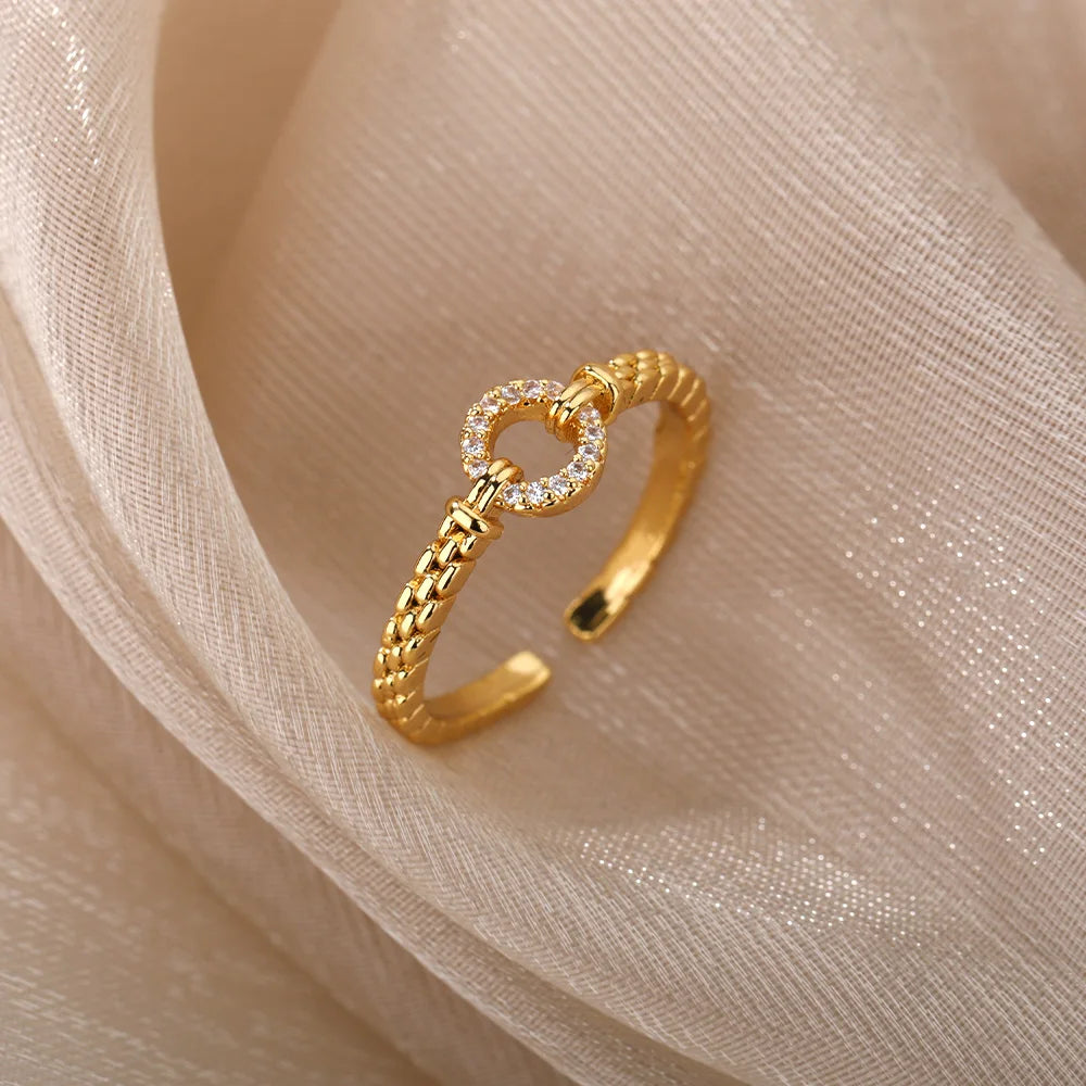 Zircon Round Rings