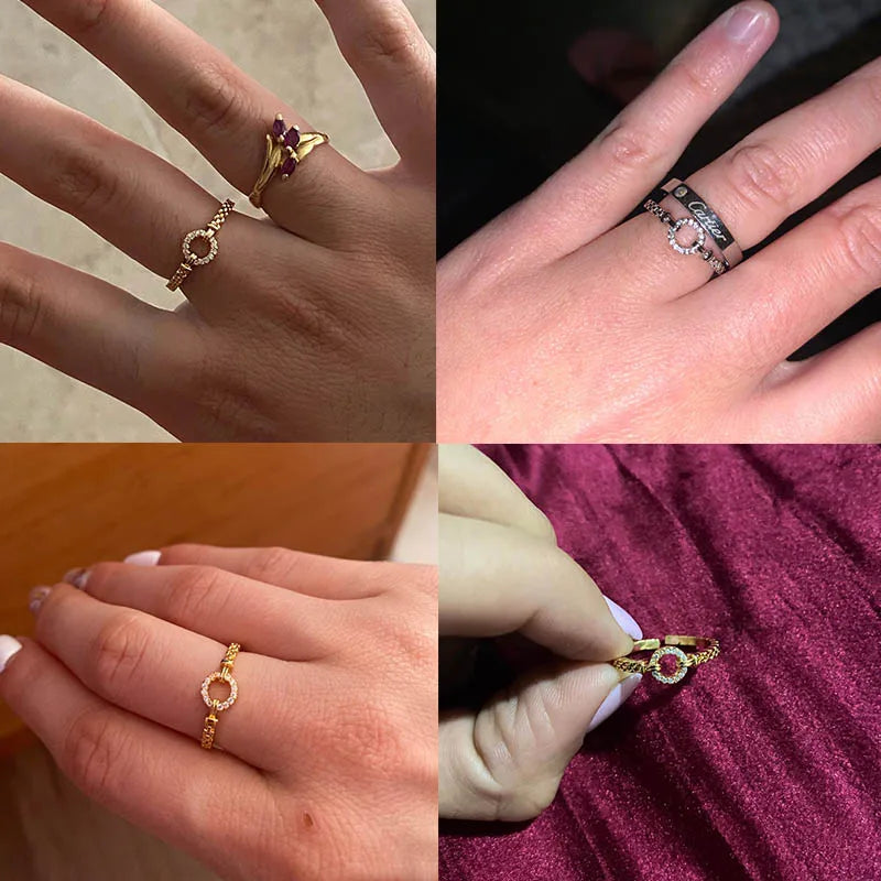 Zircon Round Rings