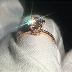 Rose Gold Lab Diamond Ring Wedding