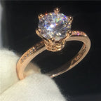 Rose Gold Lab Diamond Ring Wedding