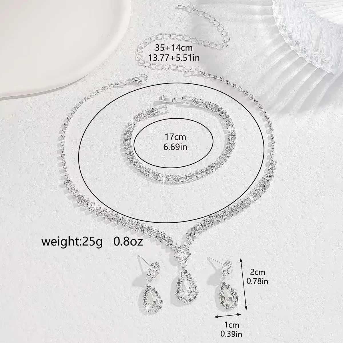 Three-Piece Bridal Jewelry