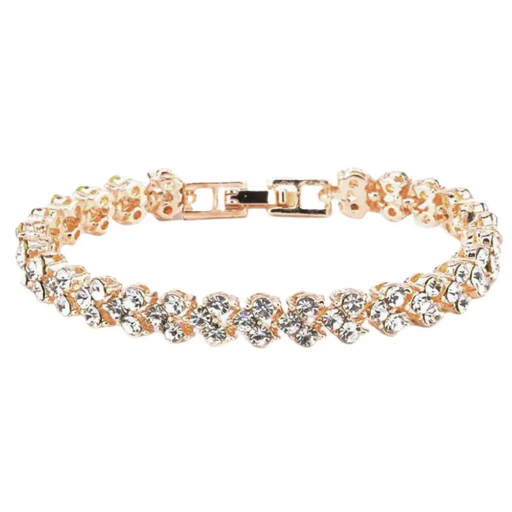 Shiny Inlaid Bangle Bracelet