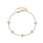 Crystal Four Leaf Flower Bracelet