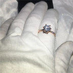 Rose Gold Lab Diamond Ring Wedding