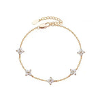 Crystal Four Leaf Flower Bracelet