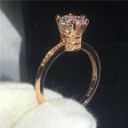 Rose Gold Lab Diamond Ring Wedding