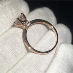 Rose Gold Lab Diamond Ring Wedding