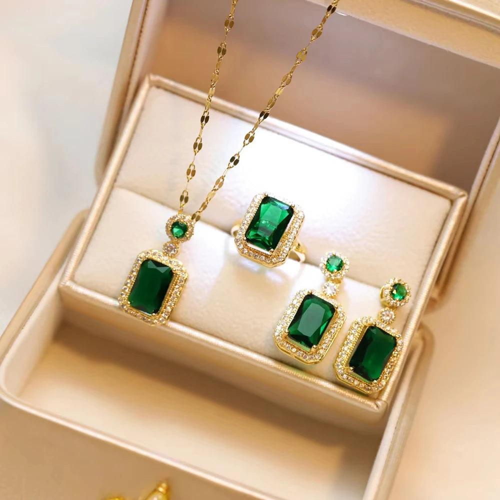 Three Piece Jewelry Set Statement