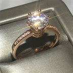 Rose Gold Lab Diamond Ring Wedding