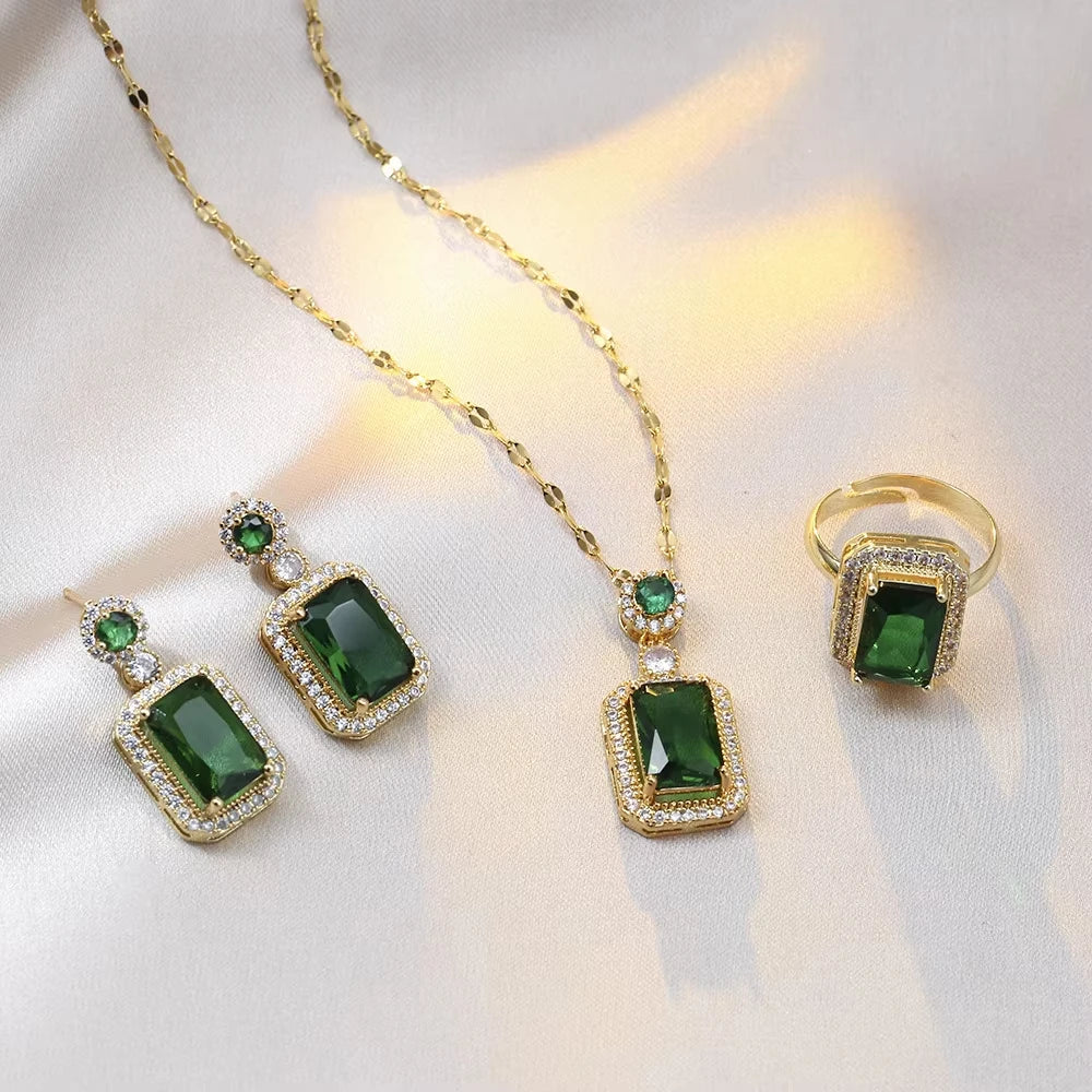 Three Piece Jewelry Set Statement